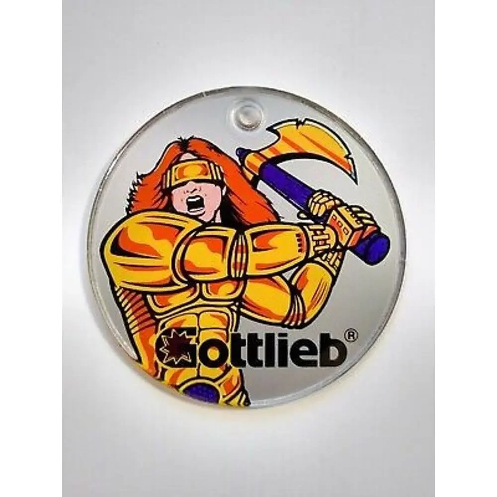 Gladiators Pinball Promo Plastic Keychain Warrior 1993 Original NOS